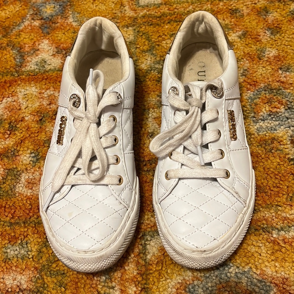 Guess size 6 quilted tennis shoes